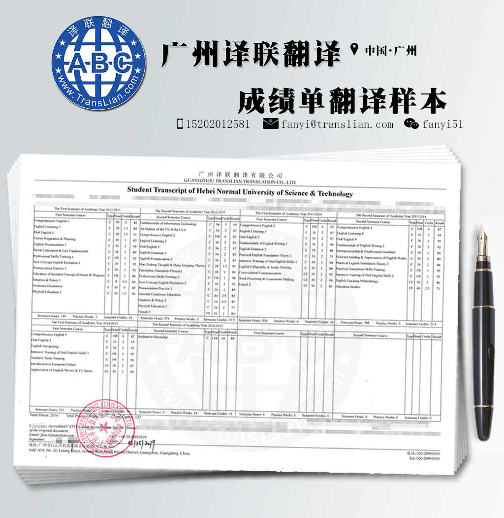 成績單翻譯圖片